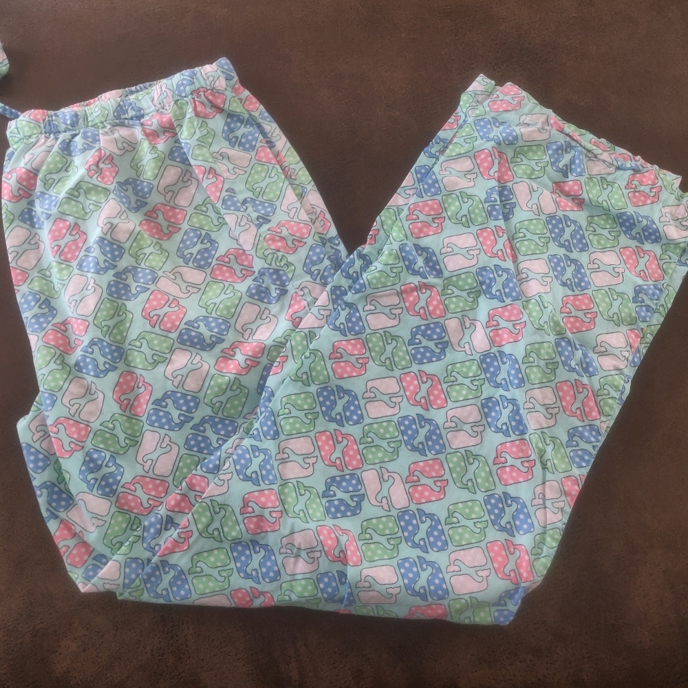 Vineyard Vines Polka Dot Whale Lazy Pants S - Picture 2 of 9